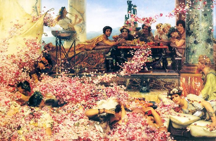 
Розы Гелиогабала. Картина Лоуренса Альма-Тадемы.
