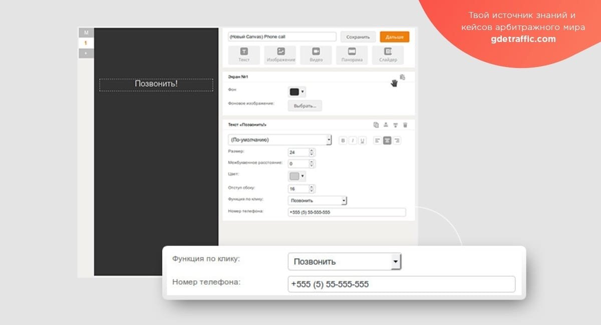 Звонки напрямую из рекламы.


 