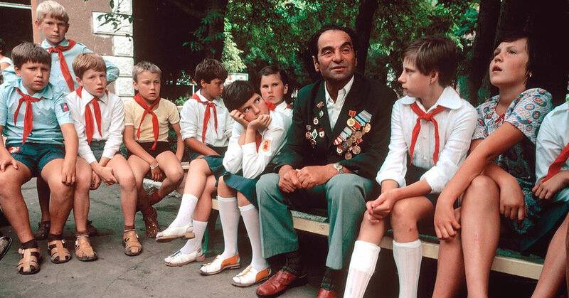 Пионеры с ветераном ВОВ