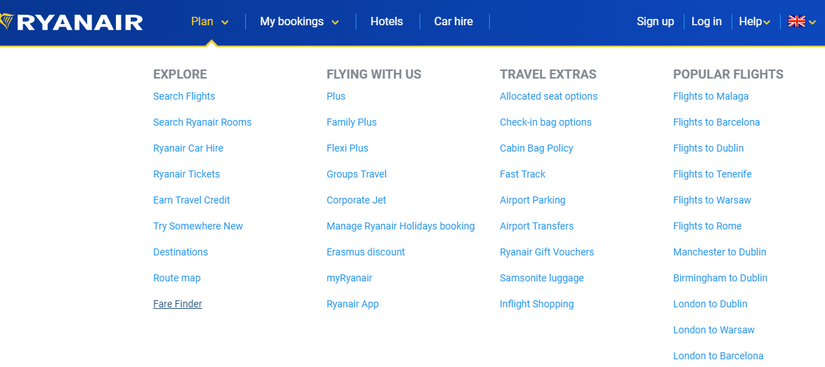 Для этого захожу во вкладку "Plan" и далее "Fare Finder", то есть поиск скидок.  Читая статьи канала "Онлайн-путешествия" - вы отточите знание языков!)