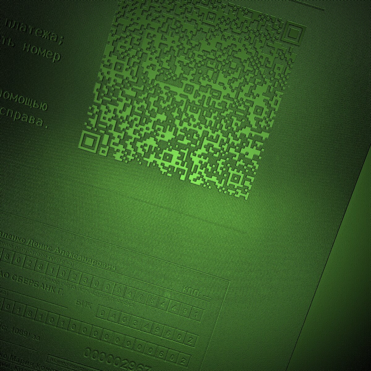 Рис. 1 — Стандарт QR-кодирования квитанции Сбербанка