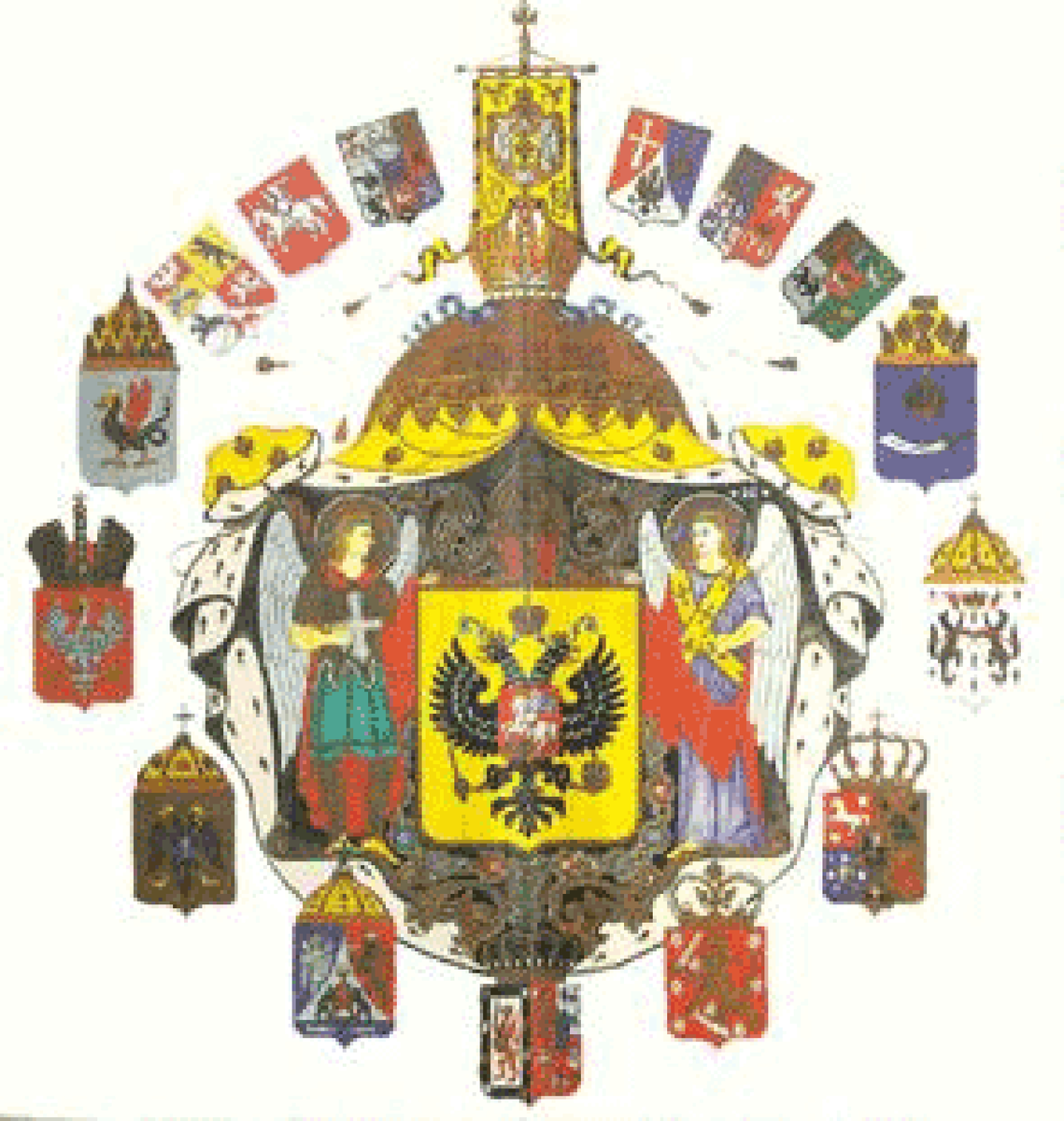 Большой государственный герб Российской империи 1857 г. 