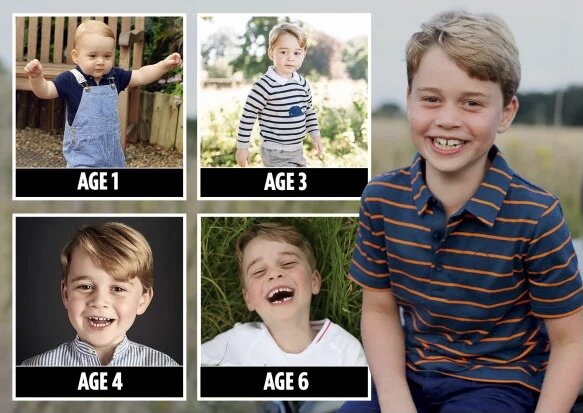 Небольшая ретроспектива взросления Джорджа. Коллаж из открытого источника.