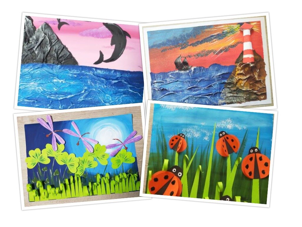 Объемное рисование и рисование с использованием аппликации