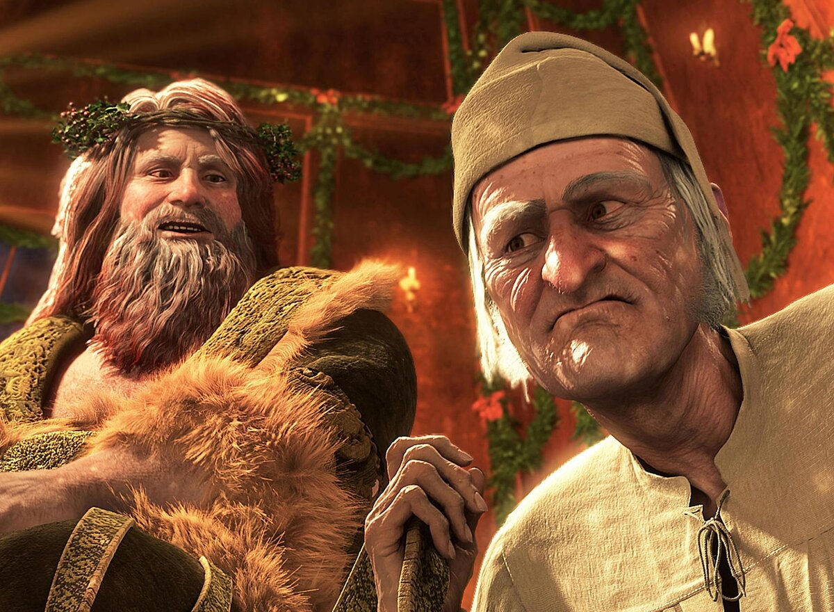 Это викторианская поучительная история о старом и ожесточившемся скупердяе Эбенезере Скрудже, который в течение одной ночи переживает испытание глубокого очищения. Мистер Скрудж — финансист/денежный меняла, который посвятил всю свою жизнь накоплению богатства. Он презирает всё, кроме денег, включая дружбу, любовь и рождественские праздники.