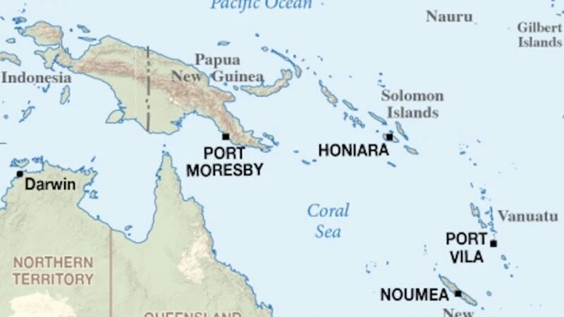 Карта ближайших соседей Австралии в западной части Тихого океана. (College of Asia and the Pacific /ANU/CartoGIS Services [CC BY-SA 4.0]) 