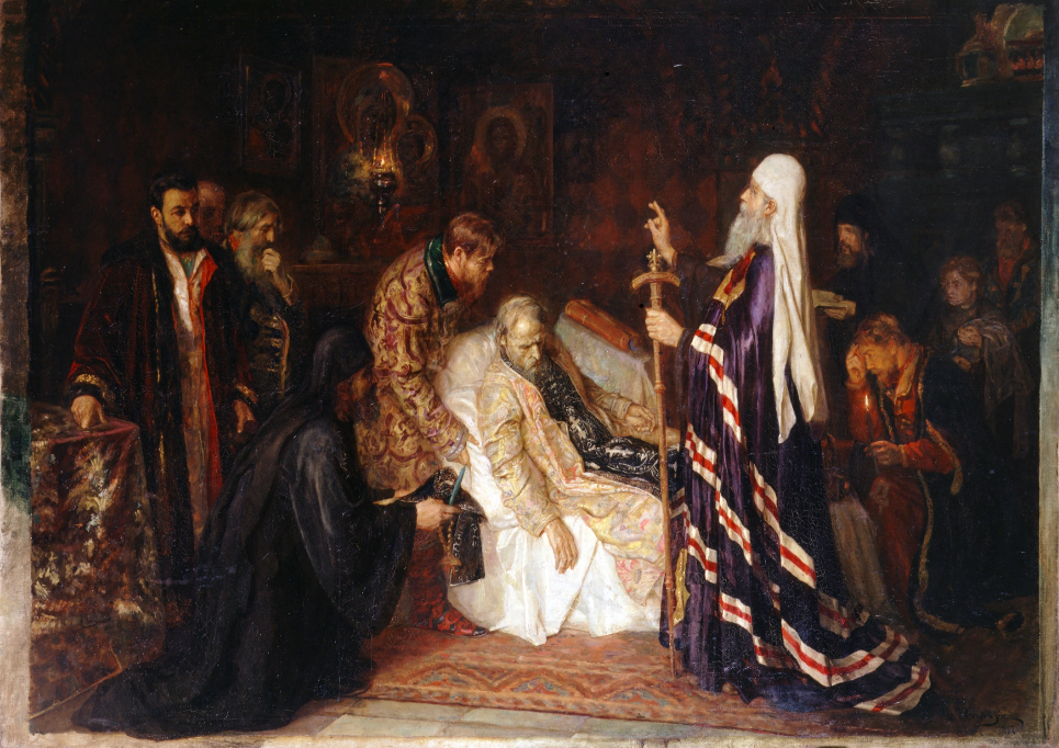 Иван Грозный принимает схиму перед смертью в 53 года