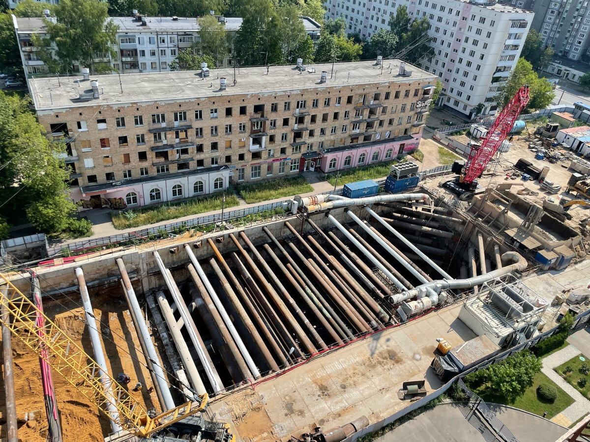 👀 Панорамный обзор строительства 🚇 станции «Народное Ополчение» (проектн.  «Проспект Маршала Жукова») 💸Рублëво-Архангельской линии | Развитие  Метрополитена в Москве | Дзен