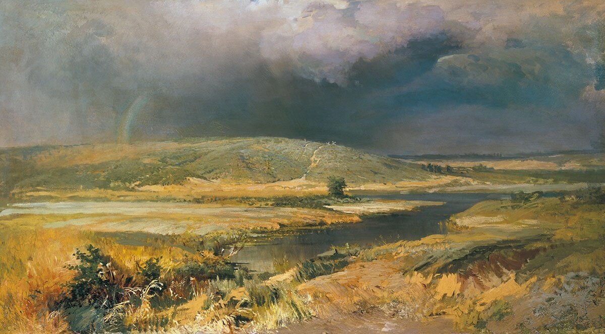 "Волжские лагуны", Ф.А. Васильев, 1870. Третьяковская галерея, Москва.