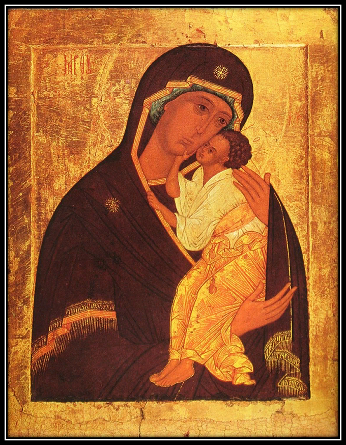 Ярославская икона Божией Матери. Список второй половины XV века, Государственная Третьяковская Галерея