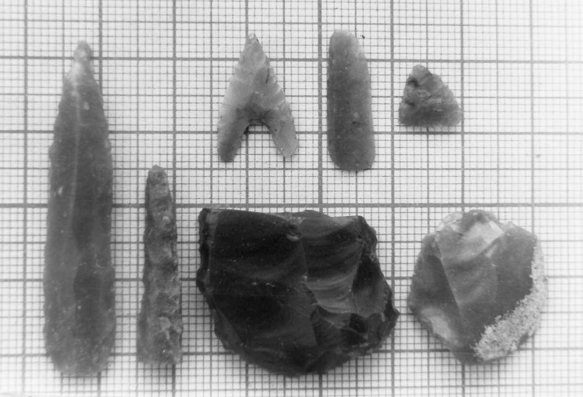 Наконечник стрелы, микролиты, проколки, скребки