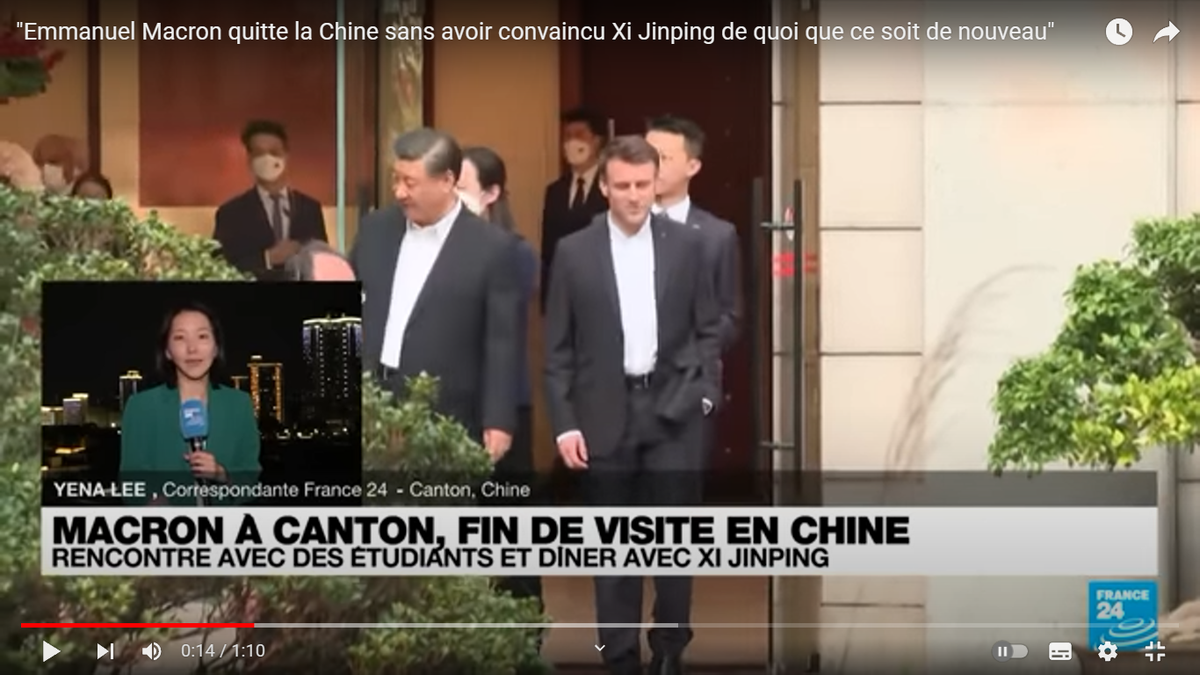 Скриншот из передачи с канала France24 в YouTube