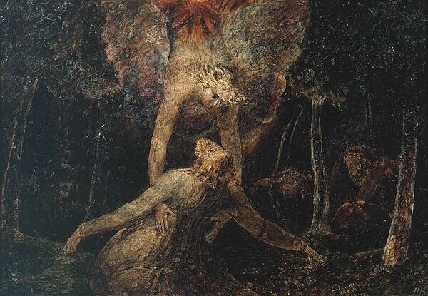 Уильям Блейк. "Моление о Чаше" из иллюстраций к Библии. 1799-1800