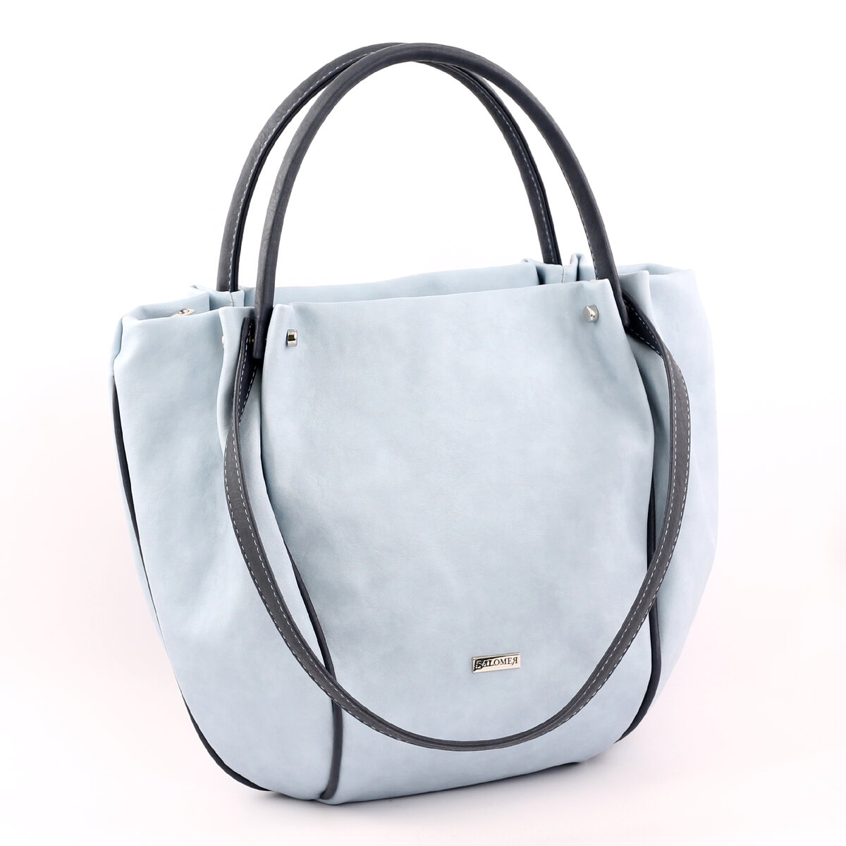 Сумка женская из экокожи. ТМ "Saloмея". Фасон 252, расцветка "ламанш голубой+синий"↑