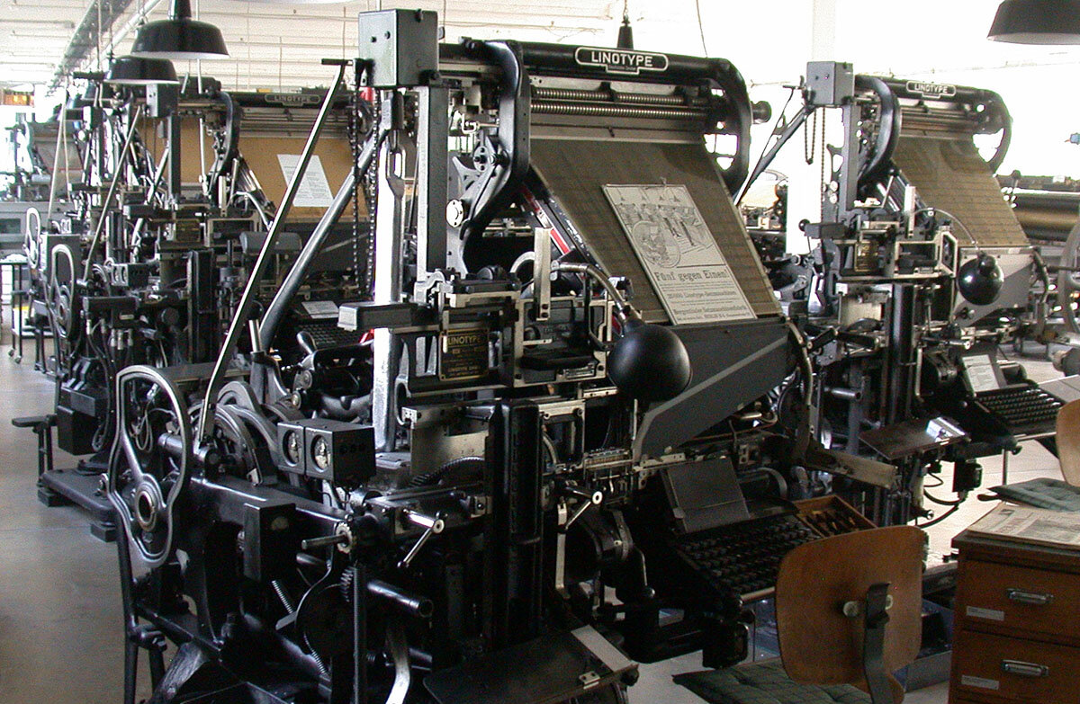 Наборная машина. Фото из открытых источников.