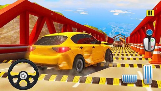 СМЕРТЕЛЬНЫЕ ЛЕЖАЧИЕ ПОЛИЦЕЙСКИЕ vs МАШИНЫ Игра На Телефоны Андроид И iOS Speed Bump Car Crash Test