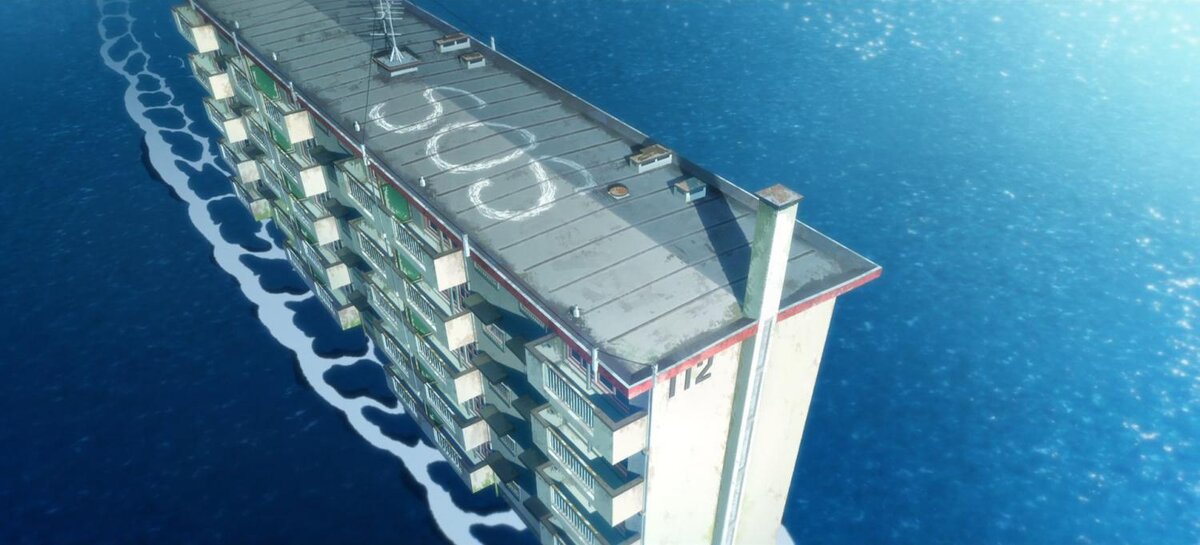 Кадр из аниме фильма Дрейфующий дом