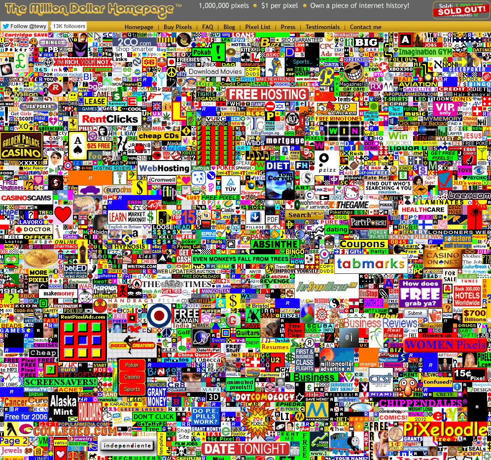 The Million Dollar Homepage