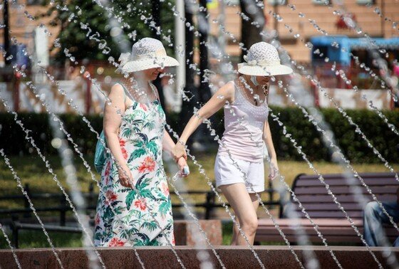    Жаркая погода в Москве