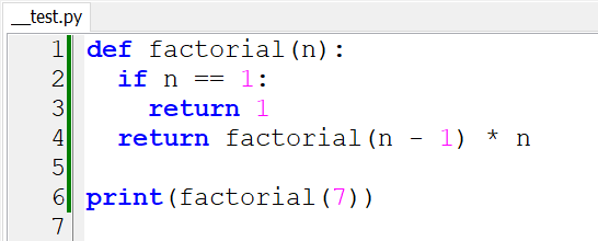 В общем-то рекурсия работает примерно одинаково во всех языках. Но я приведу пример на Python. Функция внутри себя может вызывать другую функцию. Это обычное дело и наверно об этом знают все.-2