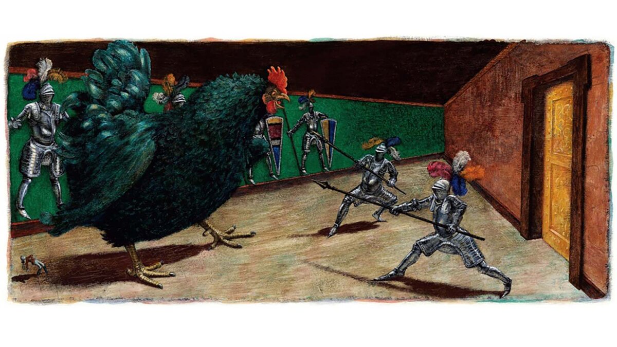 Иллюстрация Михаила Бычкова к книге «Чёрная курица, или Подземные жители»