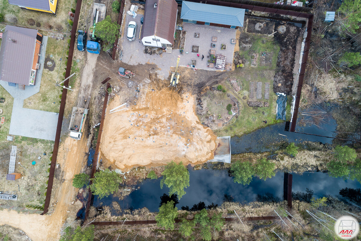 Монтаж свайного фундамента для каркасного дома в Пробе – 39 бетонных ...