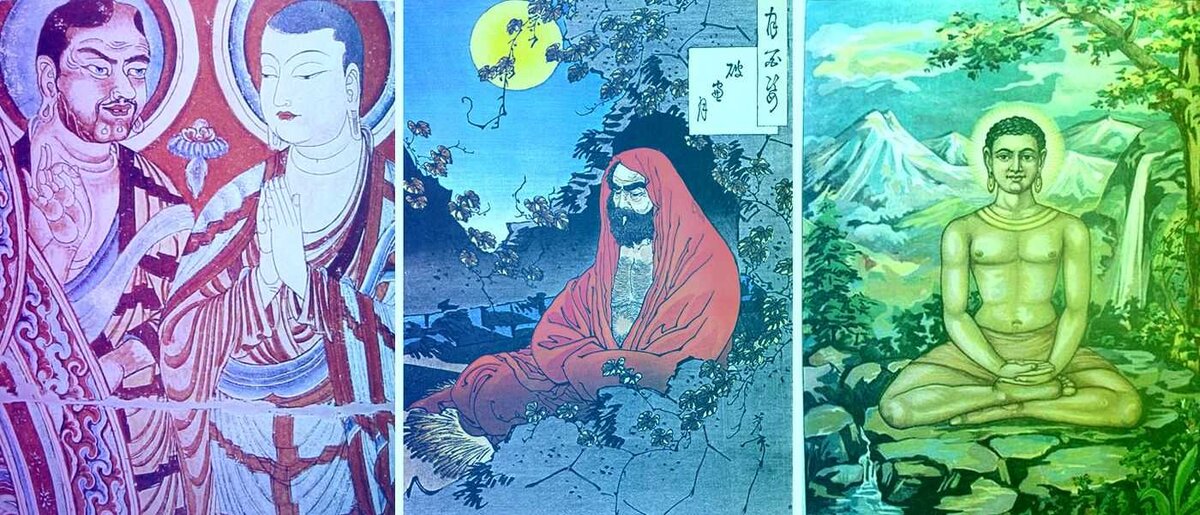 Изображения дзен-буддистов.