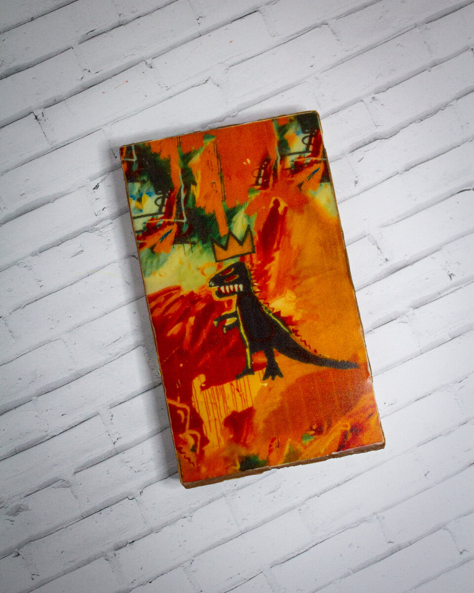 Плитка молочного шоколада с картиной Жан-МишеляБаския