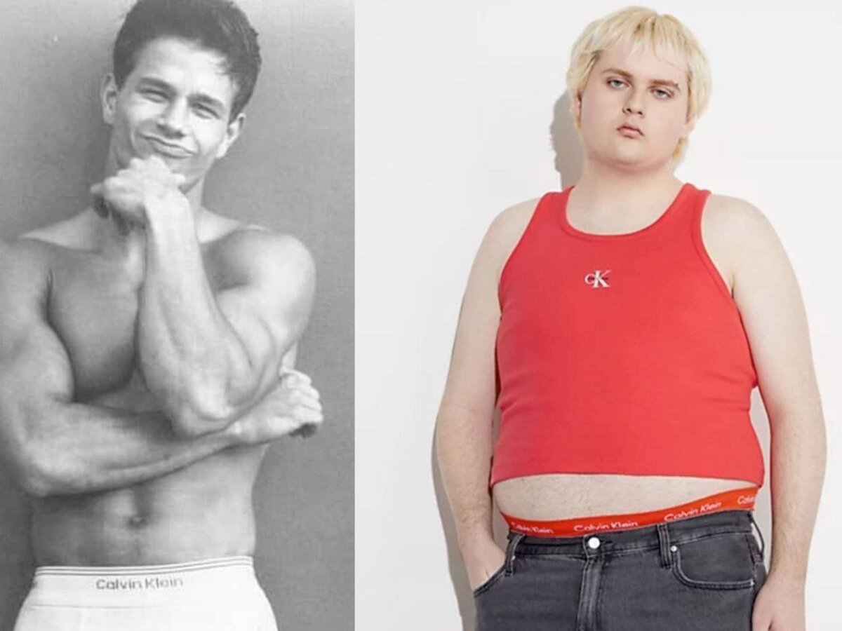 Модели Келвин Кляйн двадцать лет назад и сегодня