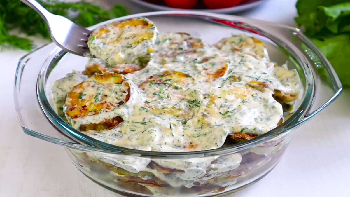 Закуска из жареных кабачков