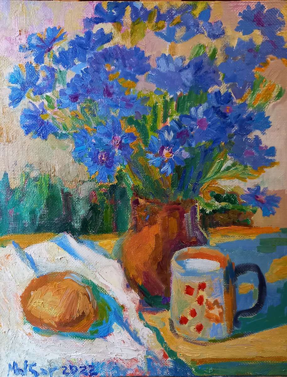 Майе Матсар - Мой эстонский натюрморт  х.м. 50х40, 2022