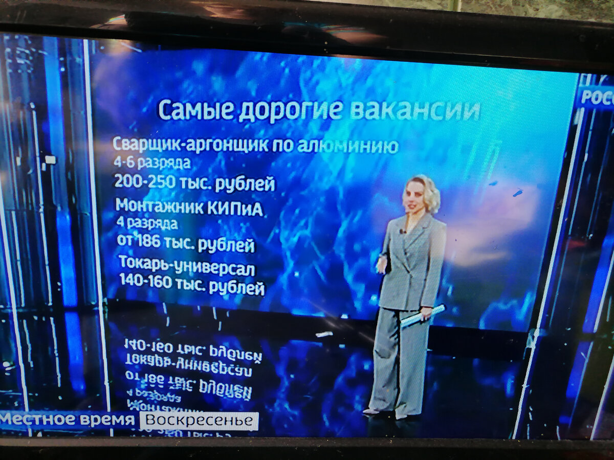 Фото экрана телевизора. наши, "Воронежские новости".  