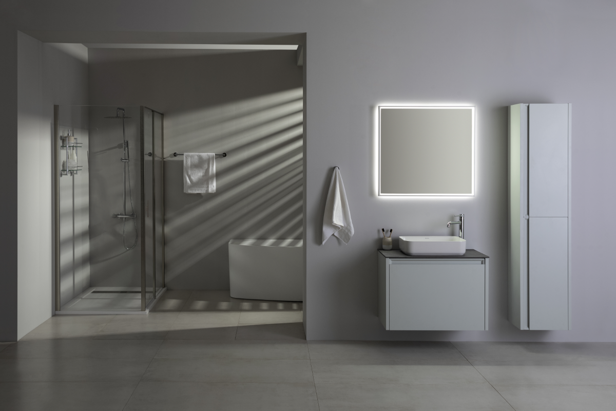 Пример интерьера с душевой зоной от бренда Allen Brau