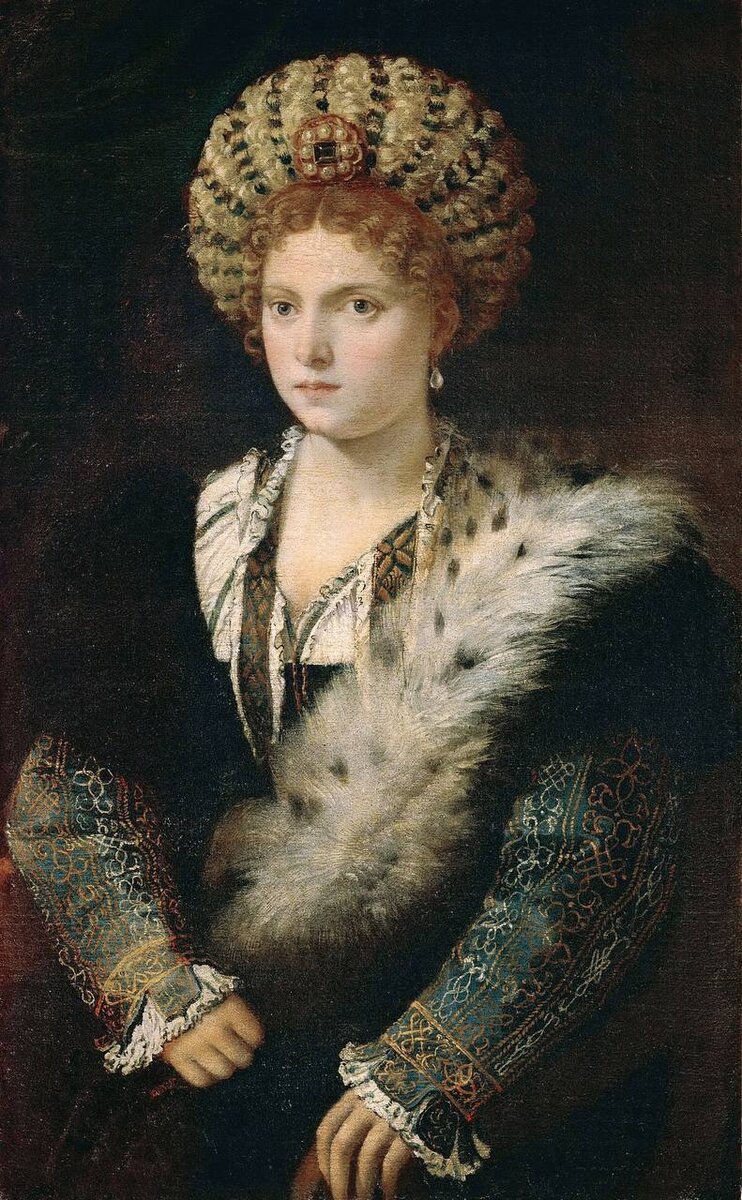 Тициан. Портрет Изабеллы д’Эсте. 1536, Музей истории искусств, Вена. 
