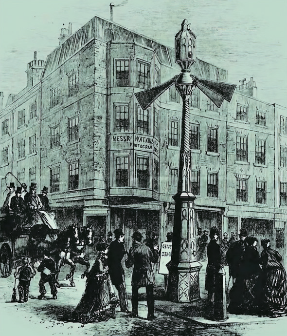 Рис.1 Лондонский светофор-семафор 1868 года