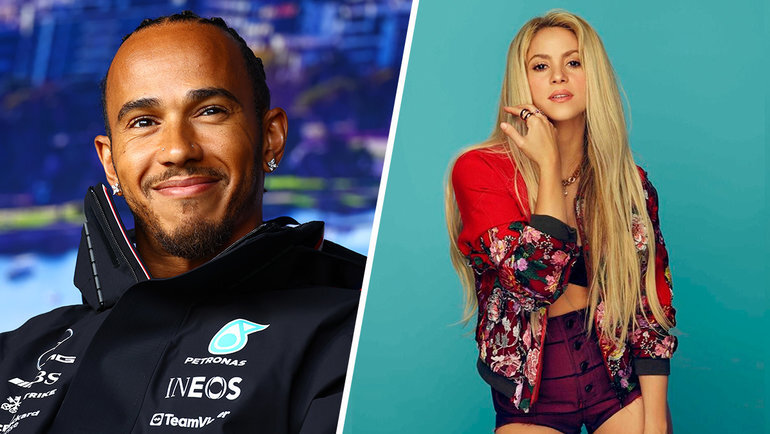    Льюис Хэмилтон и Шакира.Global Look Press Getty Images