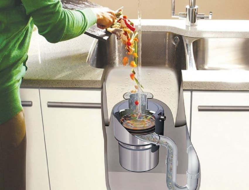 Кухонный  измельчитель пищевых отходов. 