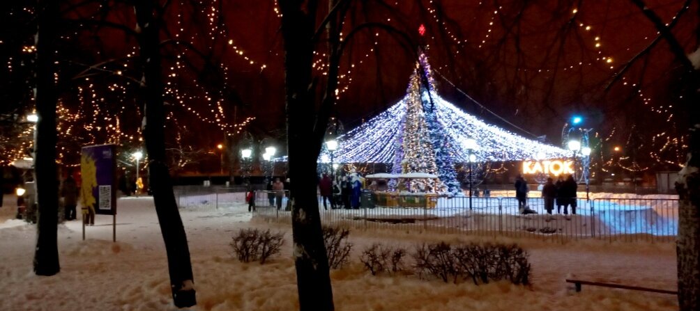 В эту новогоднюю ночь было много снега, свежего и пушистого. Как будто его попросили выпасть  именно к началу сказочной ночи в 23:00 31-го декабря. В огромном объеме, на месяц вперед. 