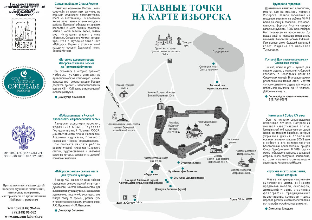 Карта с сайта музея https://museum-izborsk.ru/