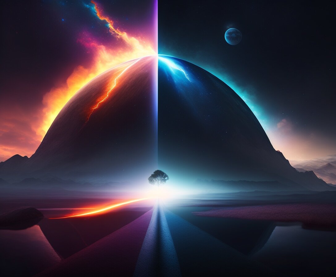 Вечное противостояние и вечная жизнь. Автор tsvet-i-svet и нейросеть.