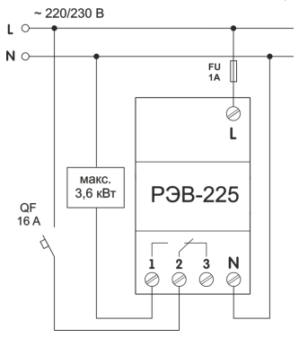 Схема подключения астрономического реле