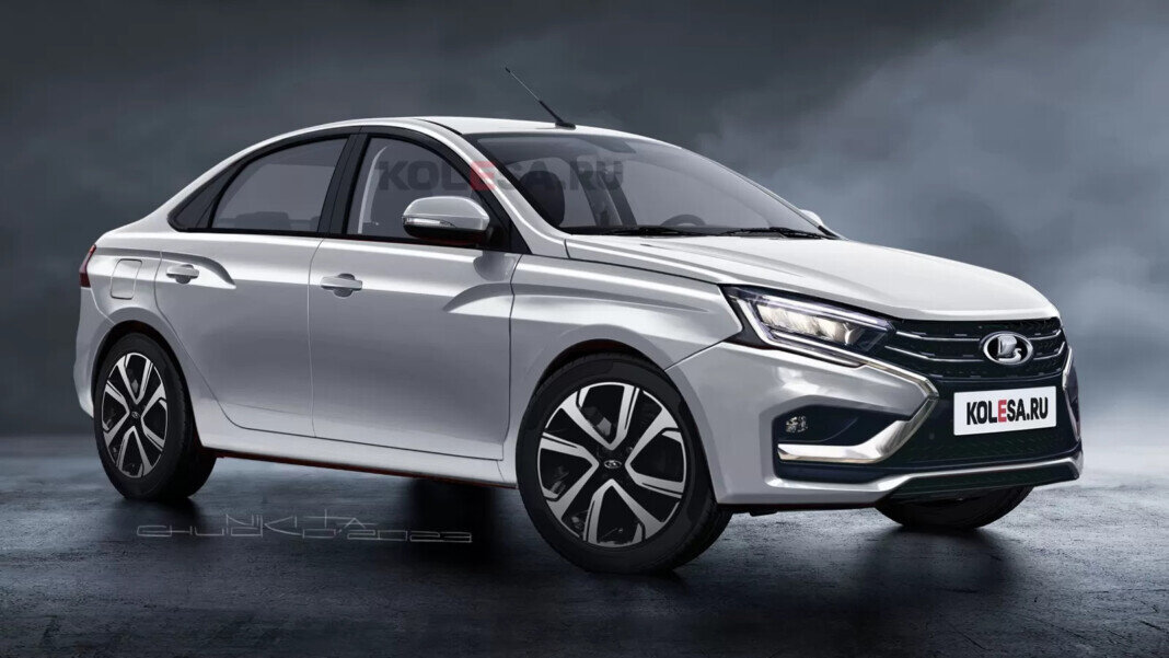 Рендер обновленной Lada Granta