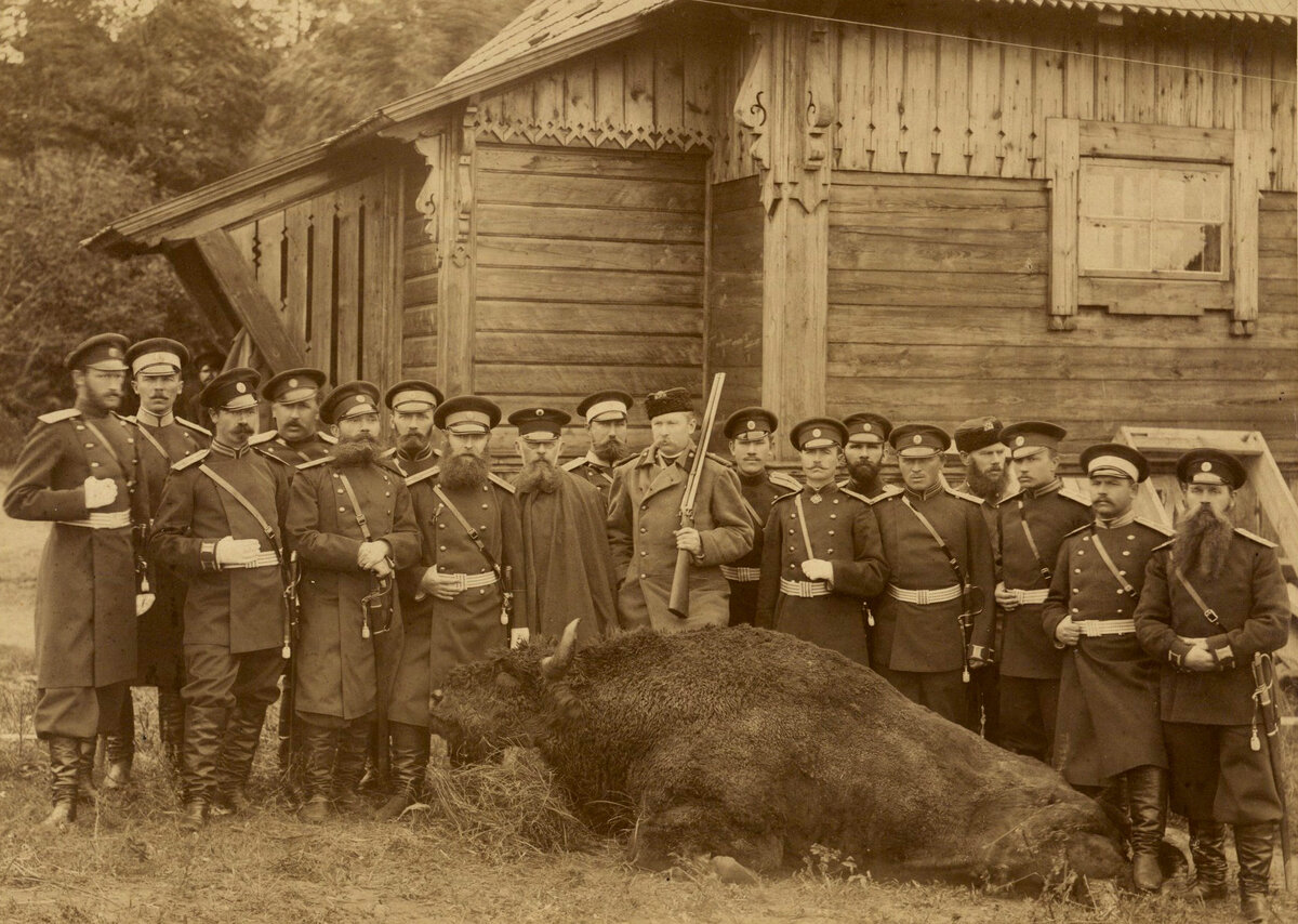 Николай 2, фото Царская охота в Беловежской пуще