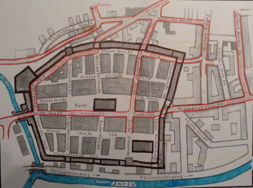    Карта-схеме средневекового города Хайлигенбайль. Игорь Самарин