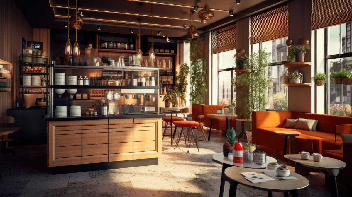 Зал кофейни