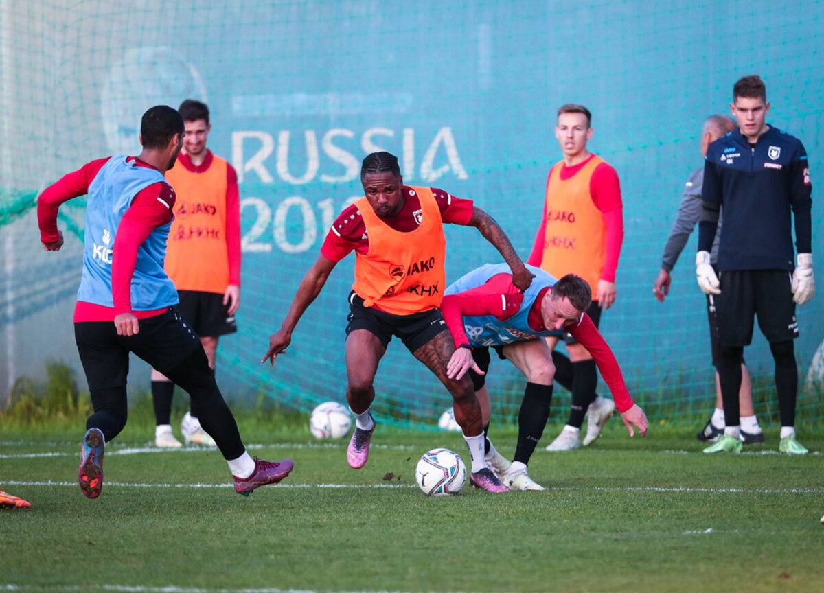 Открытая тренировка «Рубина» в преддверии матча с «Балтикой» прошла не на базе клуба в Соцгороде, а на «Ак Барс Арене». Фото: rubin-kazan.ru