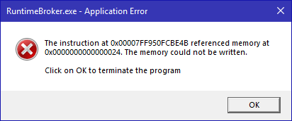 Runtime broker что это за процесс windows. Errors.exe вирус. Экран exe. Runtime broker Error. RUNTIMEBROKER.exe.