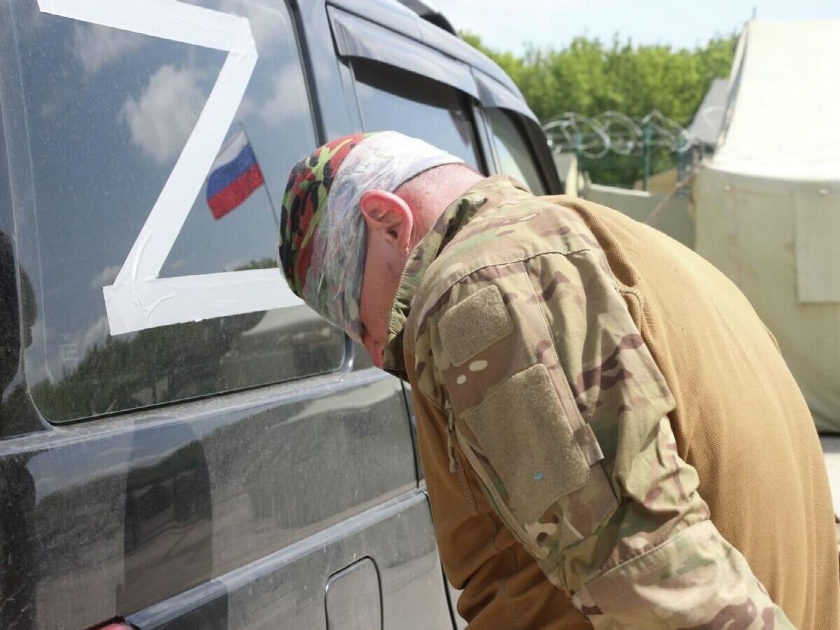    Взятый в плен боевик из батальона "Кракен"© Фото : Пресс-служба Росгвардии