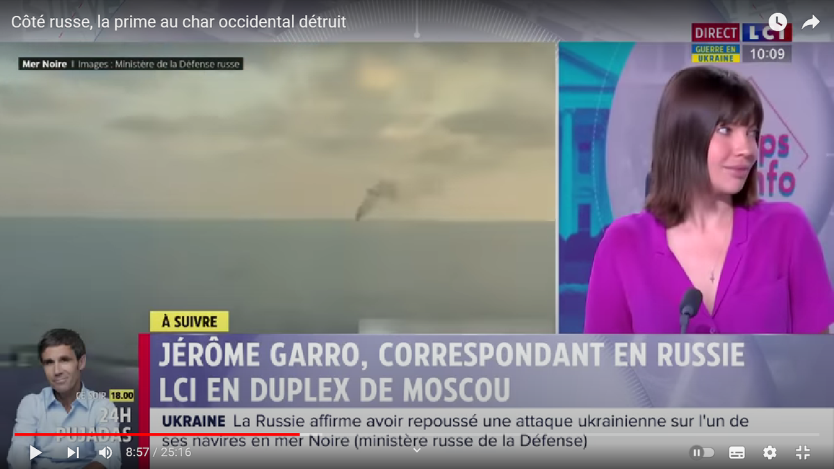 Маша Кондакова. Скриншот передачи с канала LCI в YouTube