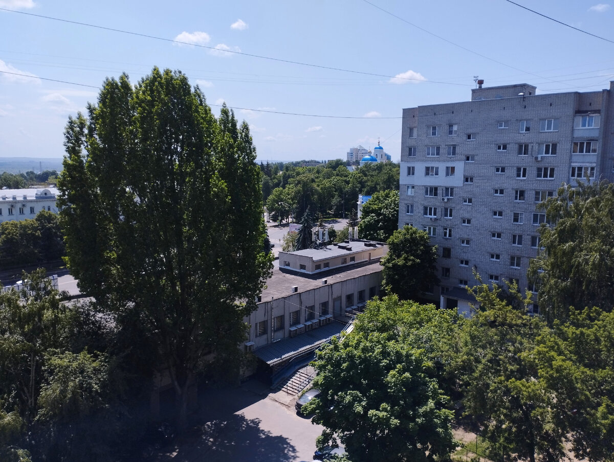 "Куряночка", вид сзади сверху. А за ней виден храм Иоанна Богослова 